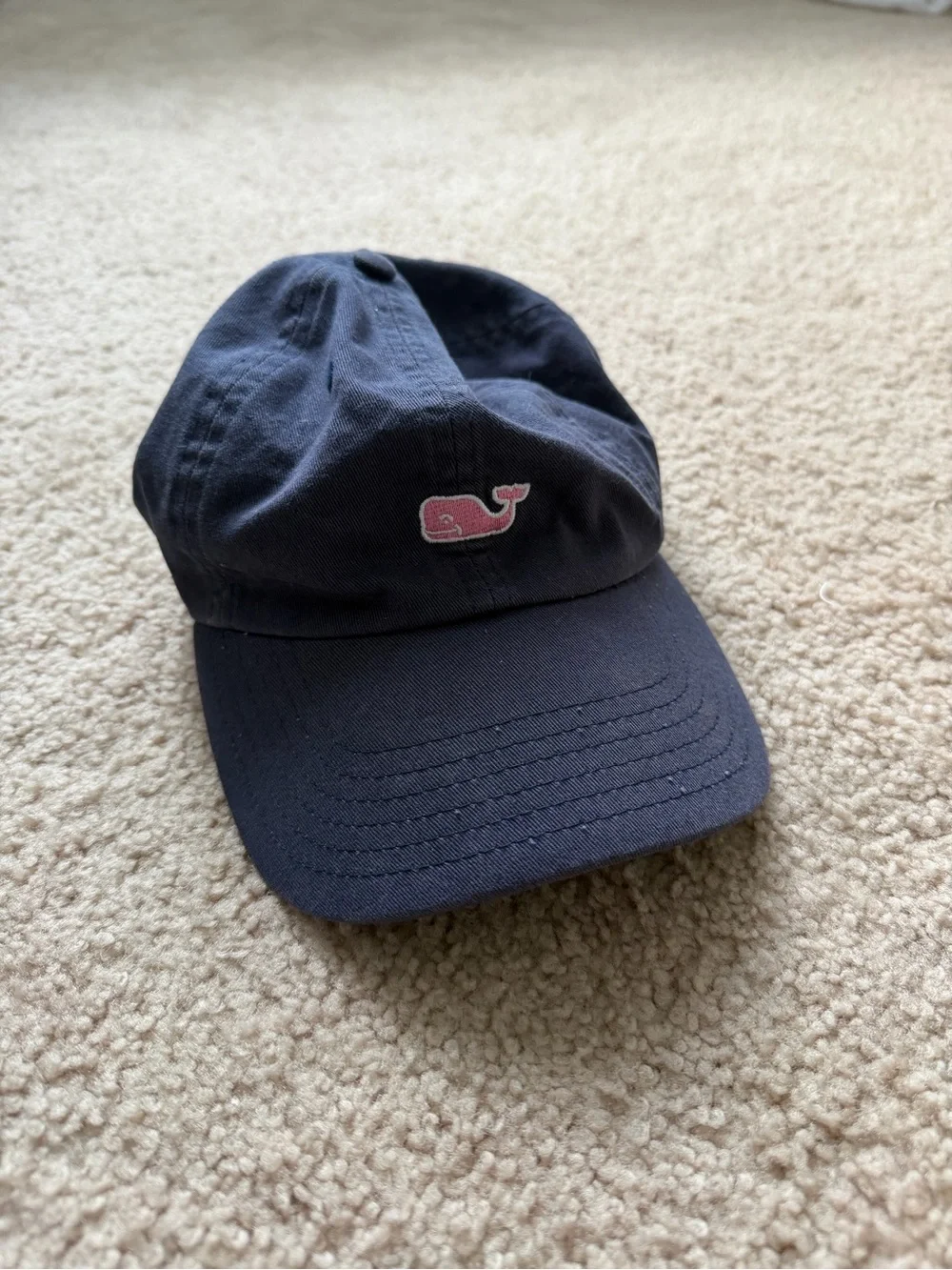 Kids Navy vineyard vines hat with adjustable strap